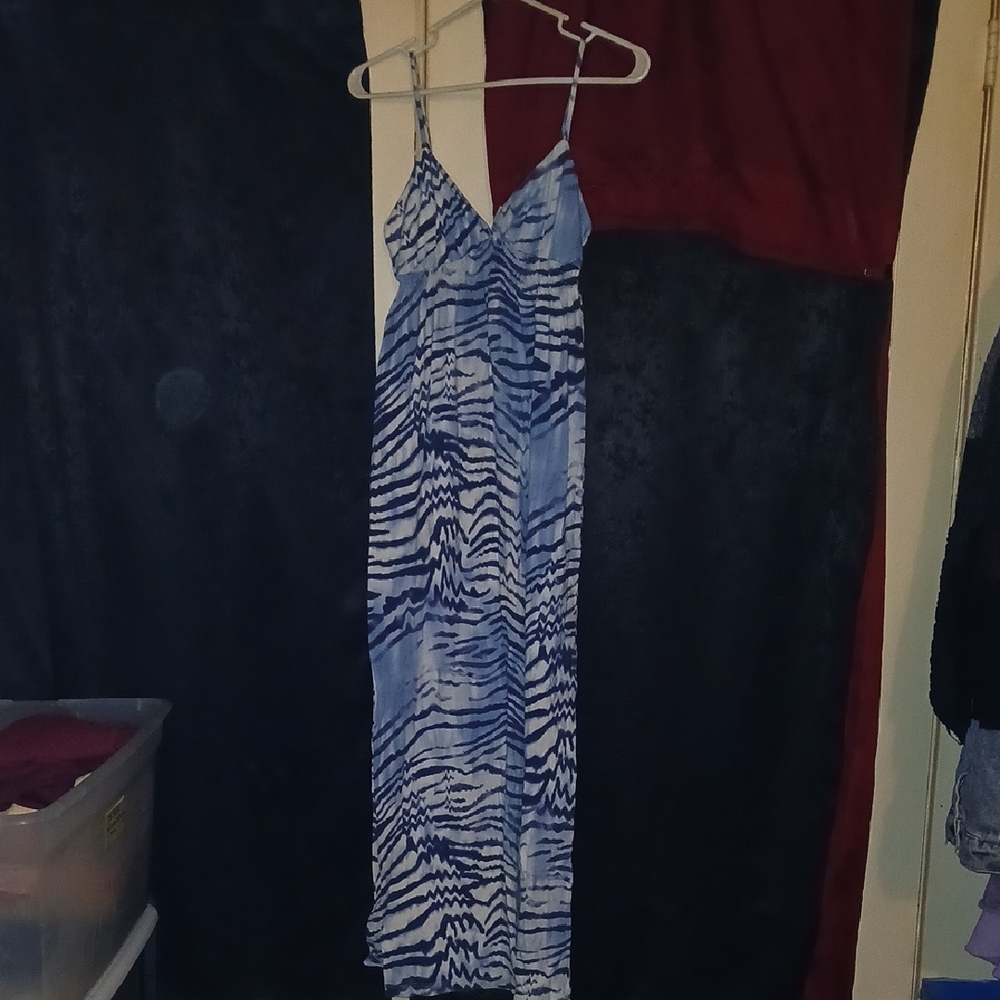 mark. Blue and White Maxi Dress